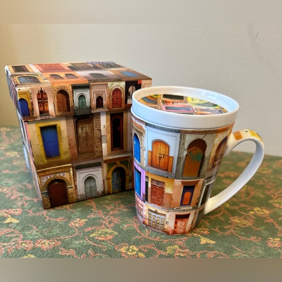 Easy life/ Marrakesh mug with lid/coaster - Picture 1 of 7